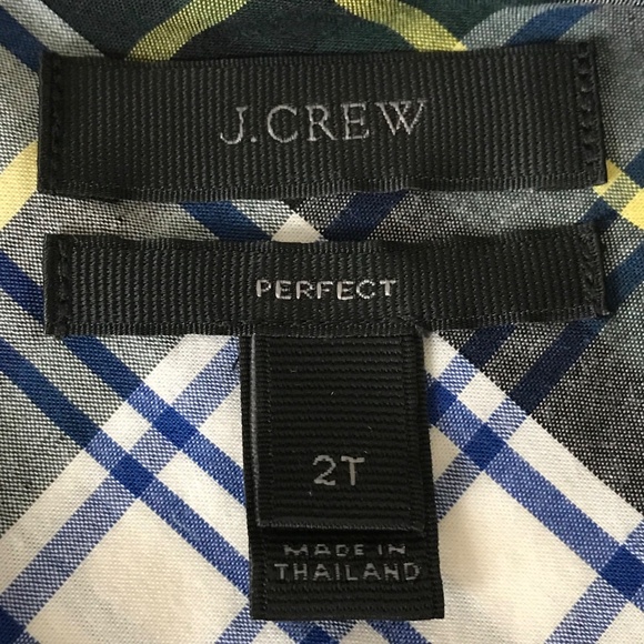 J. CREW Perfect Plaid Button Down Cotton Shirt Bundle Blue Red Boys Size 2T - Picture 6 of 16